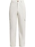 CHÉ embroidered cargo pants - White