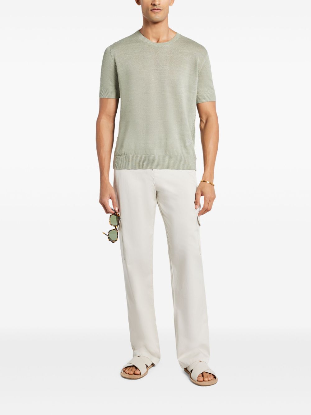 CHÉ embroidered cargo pants - Wit