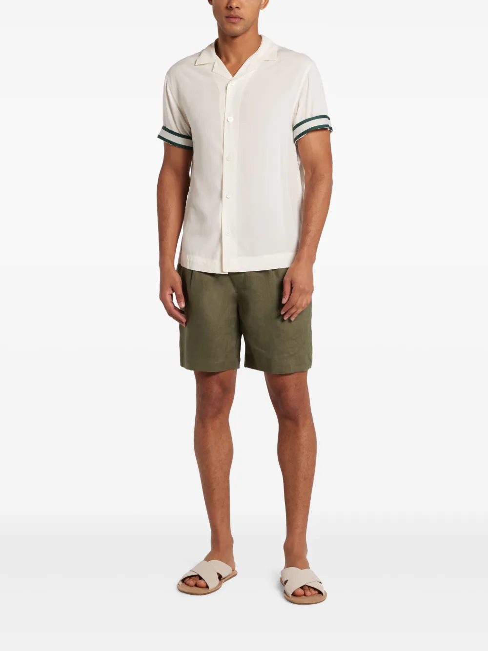 CHÉ linen shorts - Groen