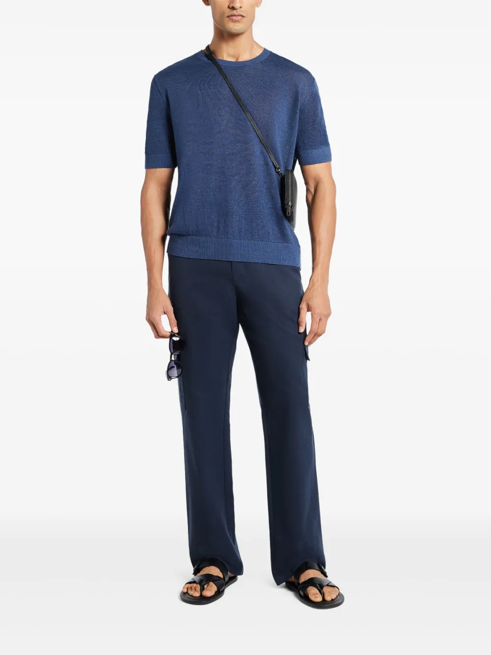 CHÉ Gebreid T-shirt - Blauw