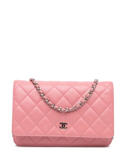 Affordable HOT SALE CHANEL 2012 CC Quilted Lambskin Wallet On Chain crossbody bag Women