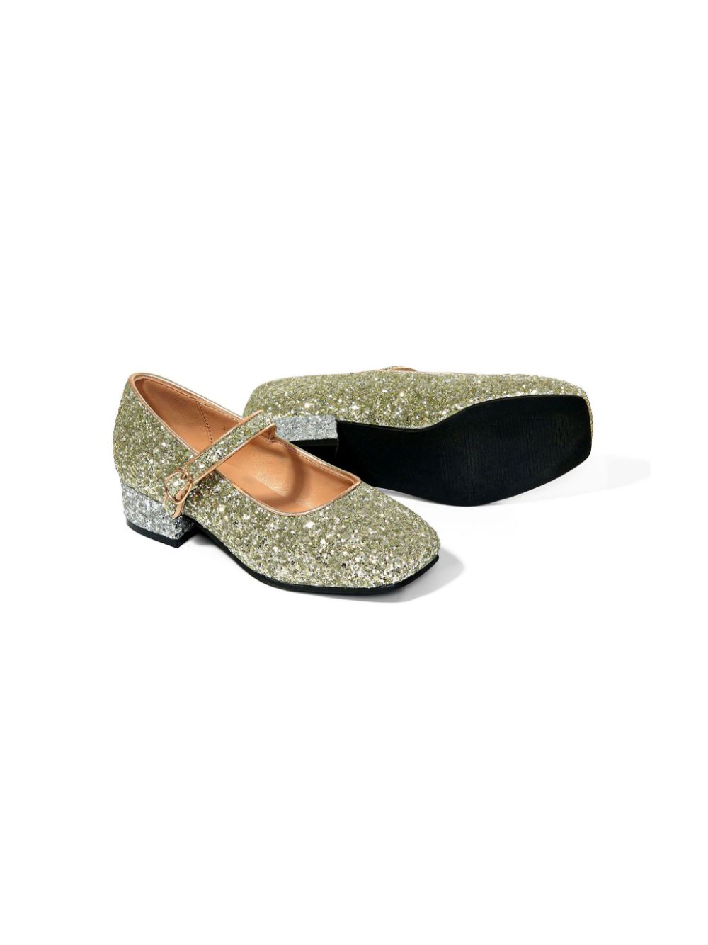 Age of Innocence glittered ballet flats - Goud