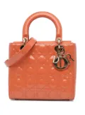 Christian Dior Pre-Owned 2019 Medium Patent Cannage Lady Dior satchel - Orange