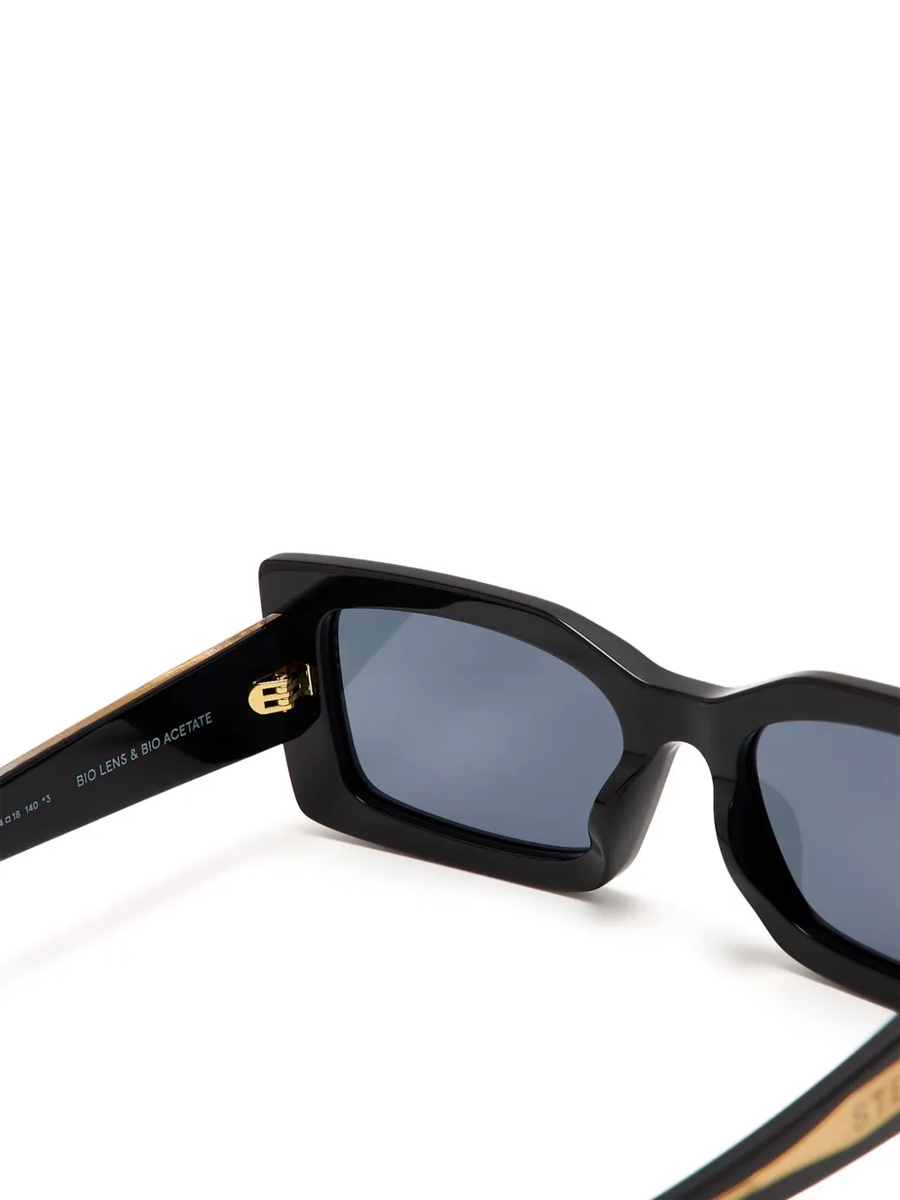 Stella McCartney Zonnebril met rechthoekig montuur Zwart