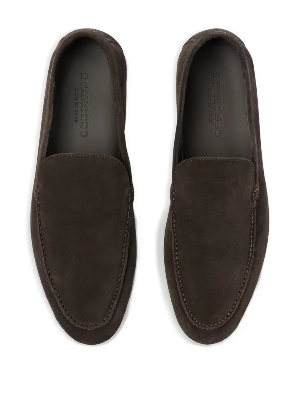 Scarosso Ludovico Suede Loafers | Brown | FARFETCH display picture 3