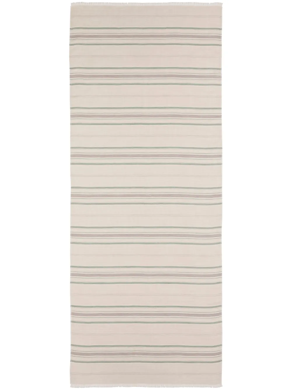 Johnstons Of Elgin Striped Scarf In Neutrals