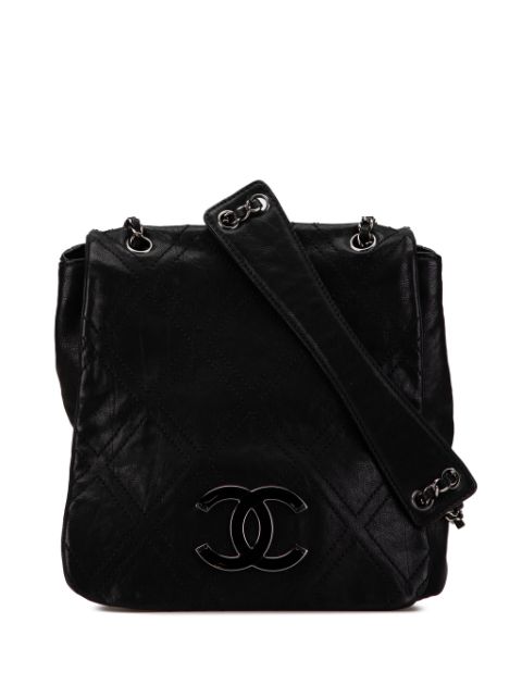 CHANEL 2005-2006 Quilted Calfskin Double Stitch crossbody bag Women