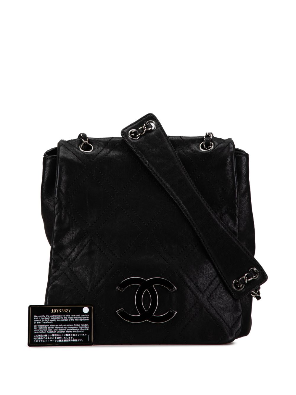 CHANEL 2005-2006 Quilted Calfskin Double Stitch crossbody bag Women