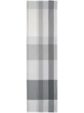 Johnstons of Elgin checked fringe-edge scarf - Grey