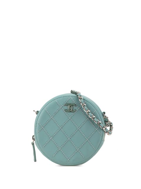 Cheap HOT SALE CHANEL 2019 Quilted Lambskin Ultimate Stitch Round Clutch With Chain crossbody bag Women