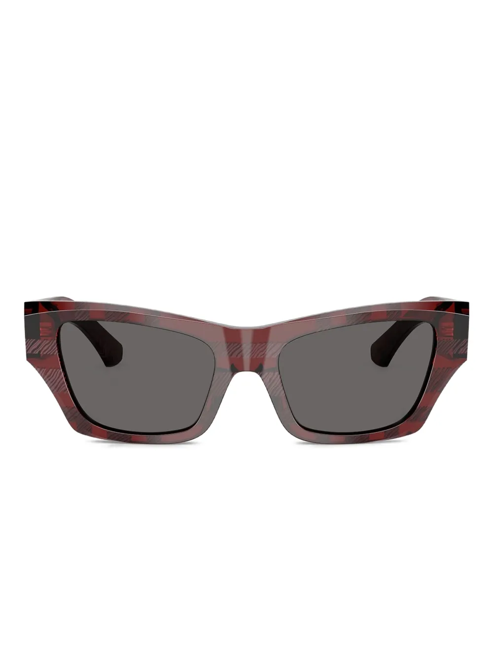 Burberry Eyewear Occhiali da sole squadrati a quadri - Rosso