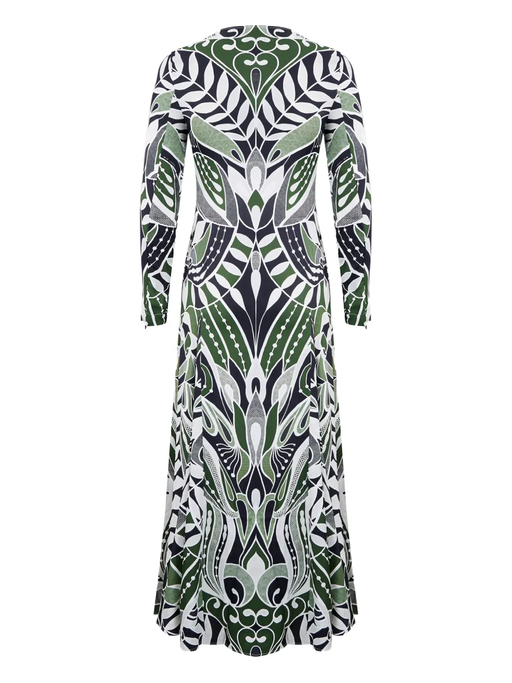 FARM Rio Lace Nature long-sleeve midi dress Groen