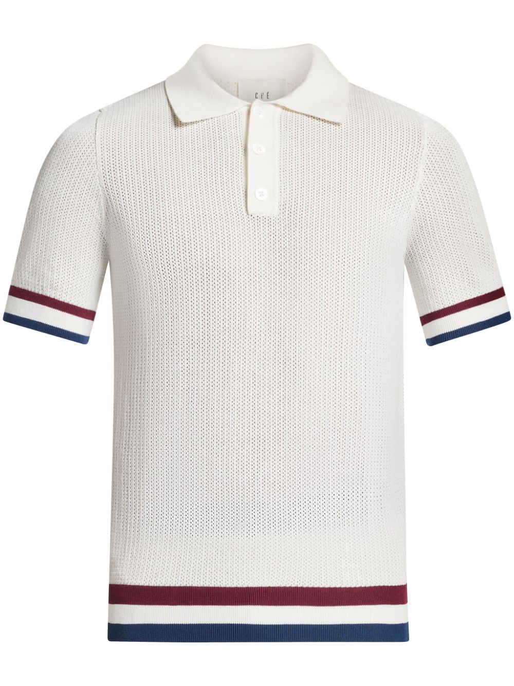 stripe-trim polo shirt