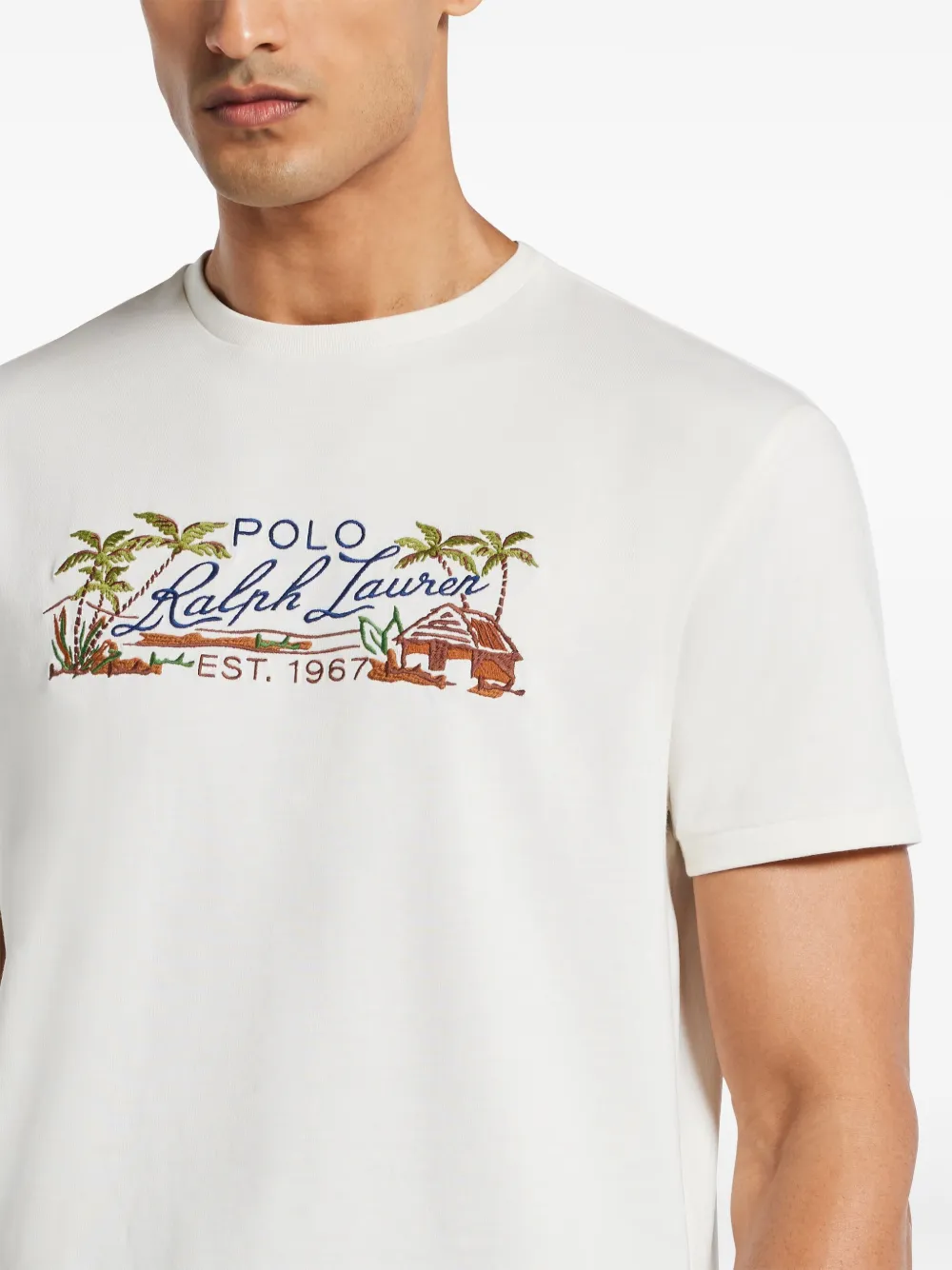 Polo Ralph Lauren T-shirt met geborduurd logo Wit