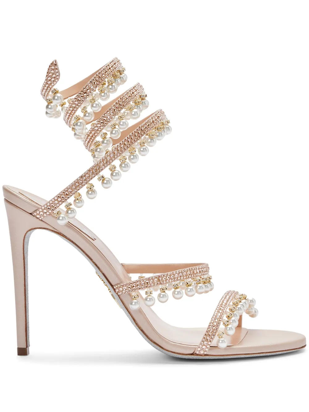 René Caovilla 105mm Chandelier sandals Gold