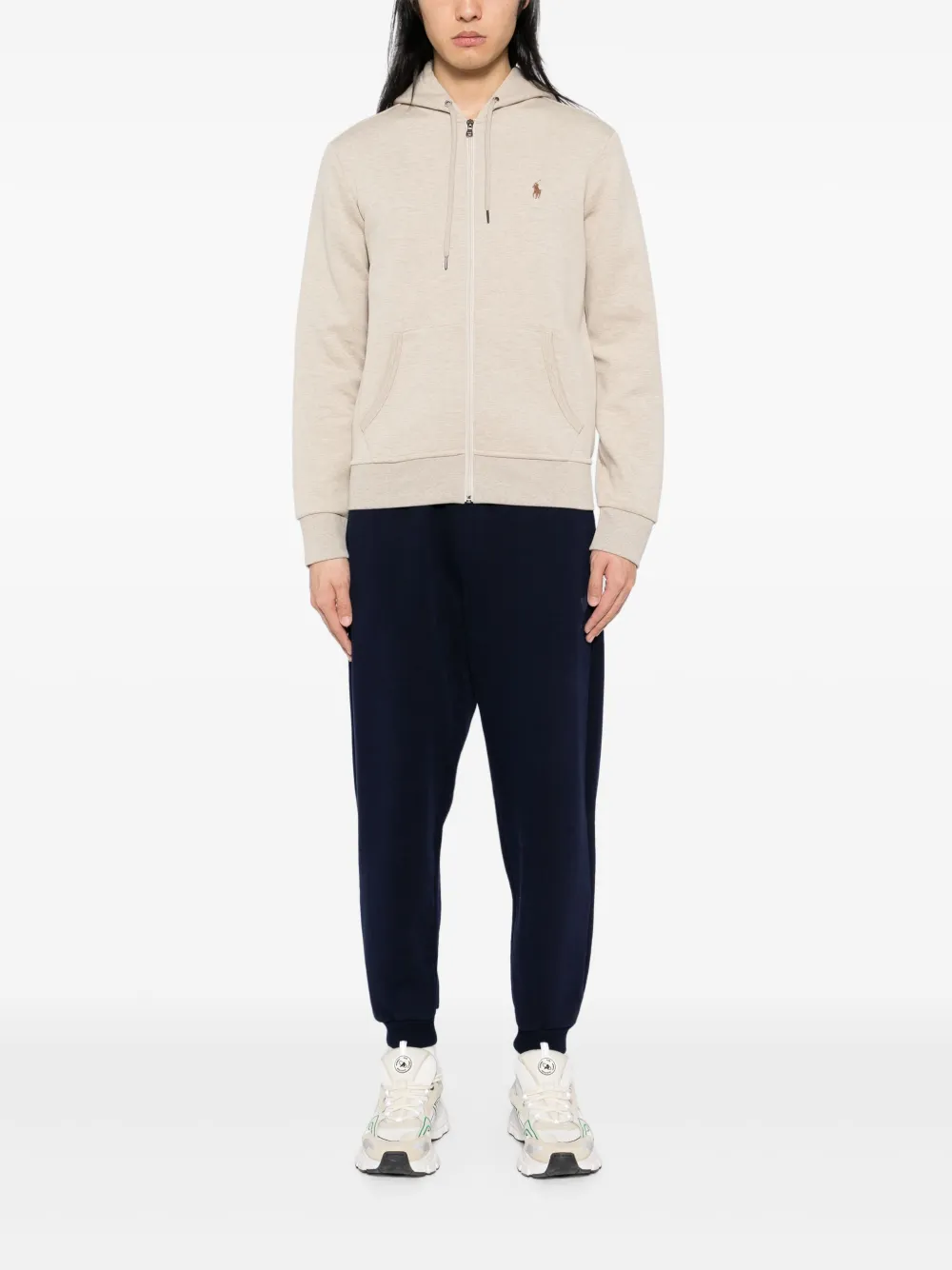 Polo Ralph Lauren Hoodie met geborduurd logo Beige