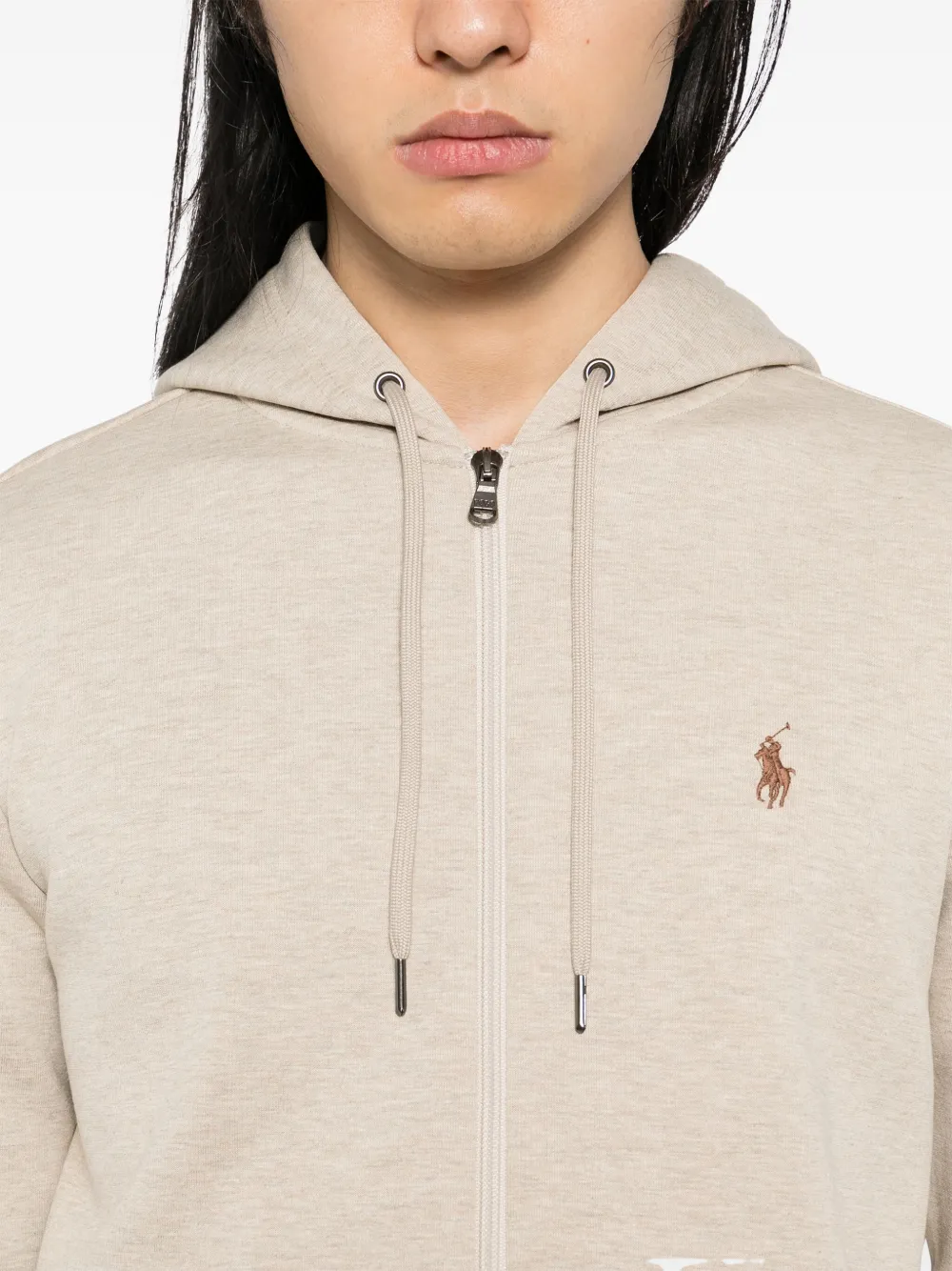 Polo Ralph Lauren Hoodie met geborduurd logo Beige