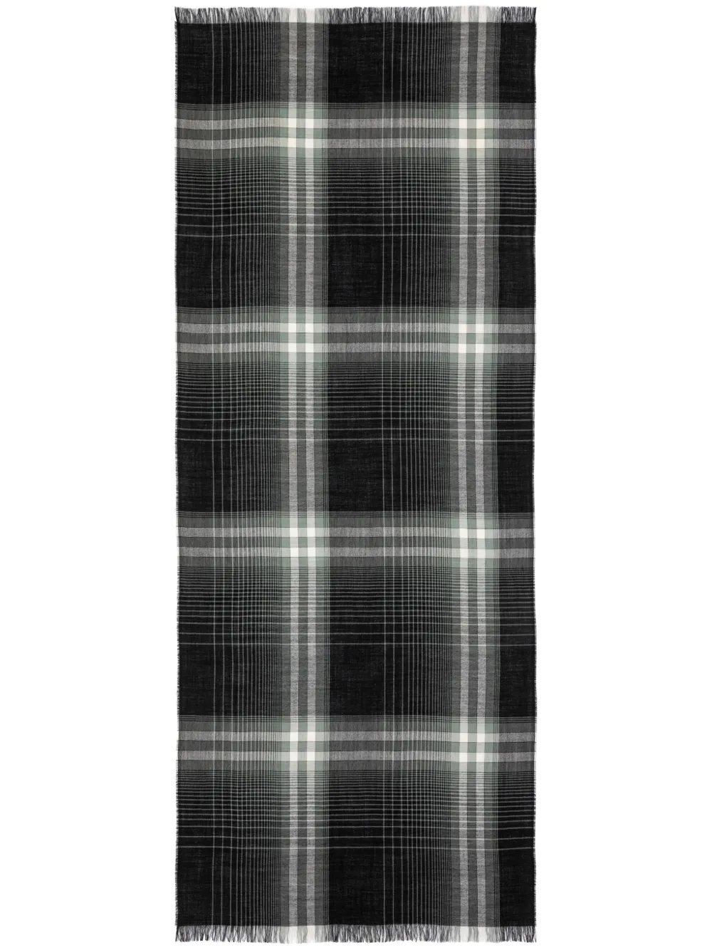 Johnstons Of Elgin Plaid Scarf In Green