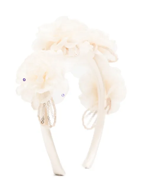 Self-Portrait Kids flower-appliqué head band 