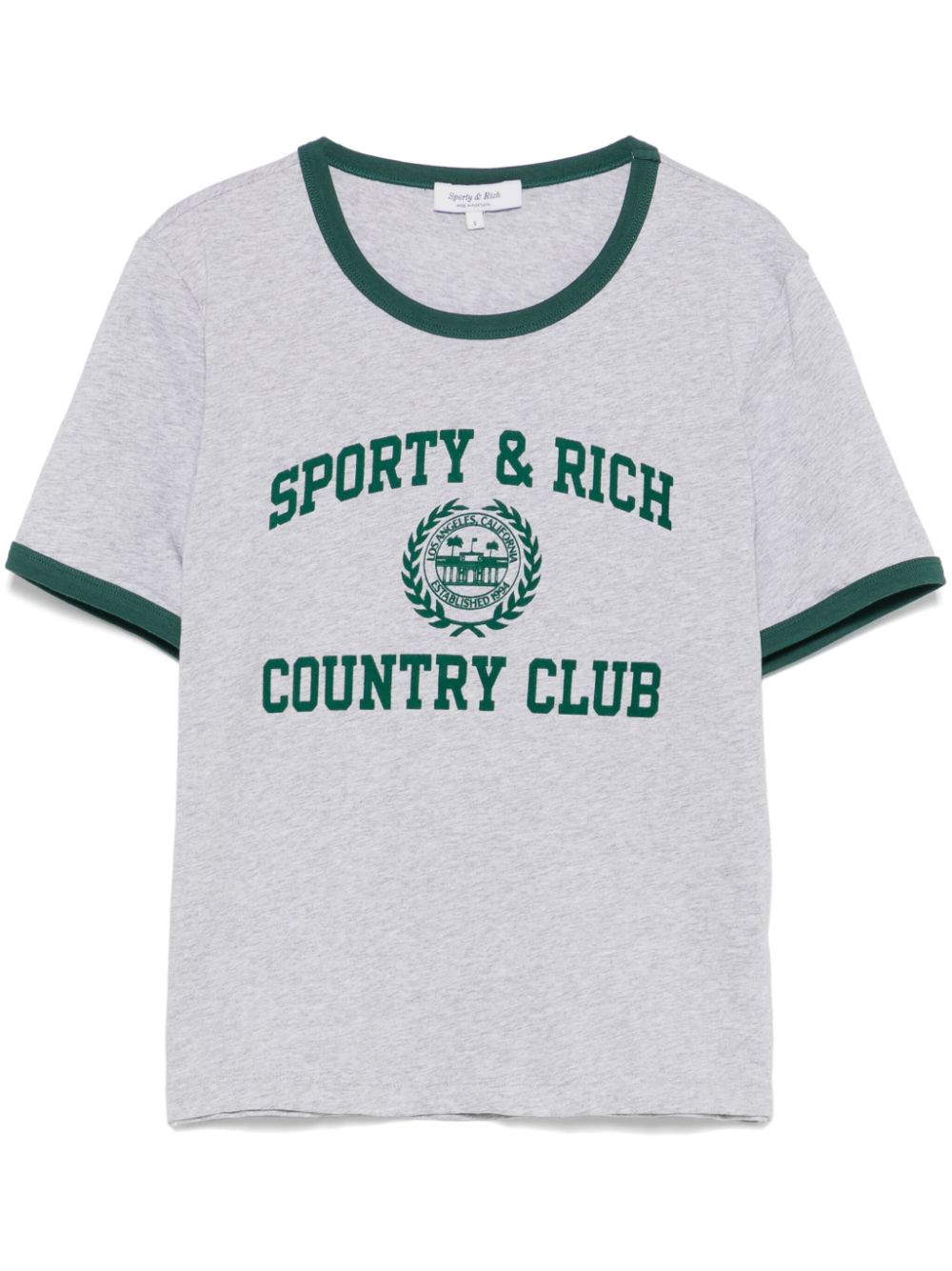 Sporty & Rich Ringer T-shirt Grijs