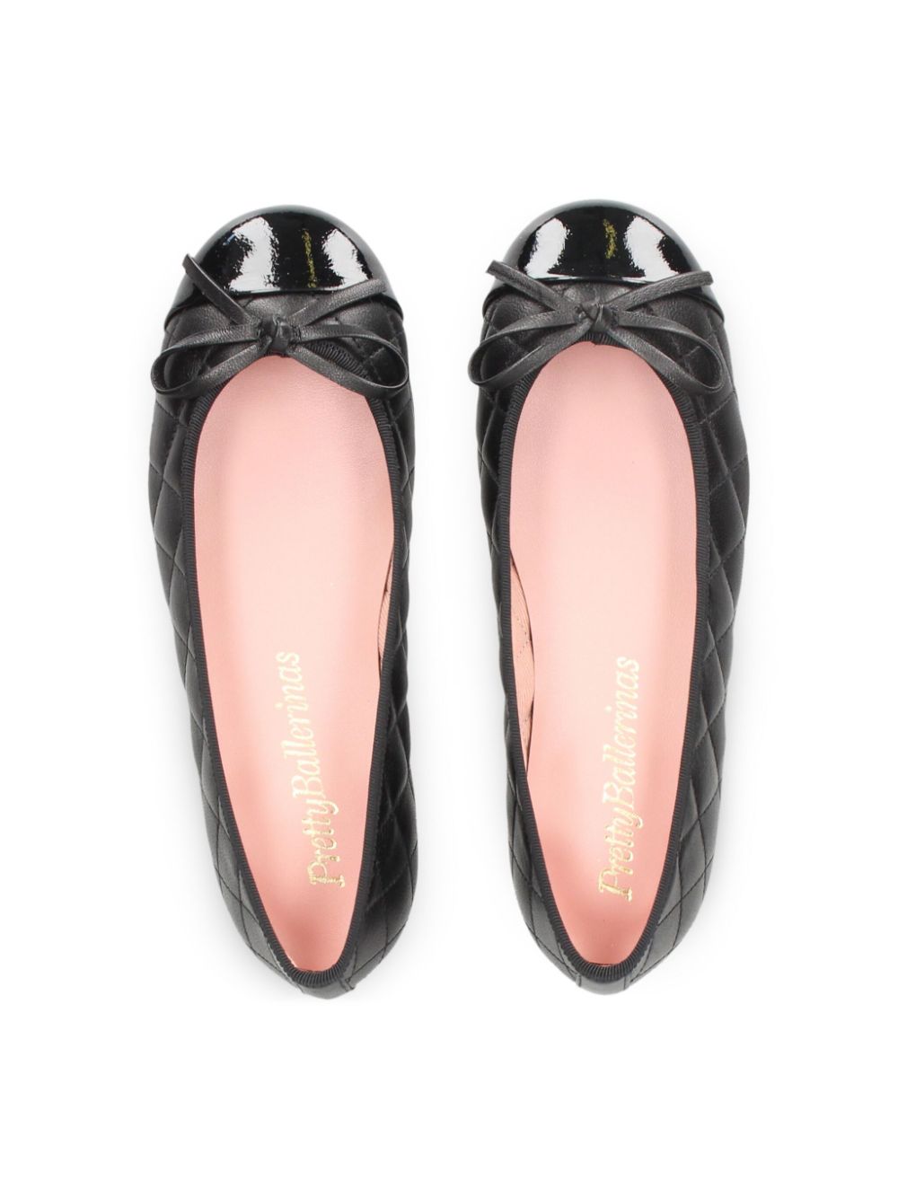 Pretty Ballerinas quilted ballerinas Zwart