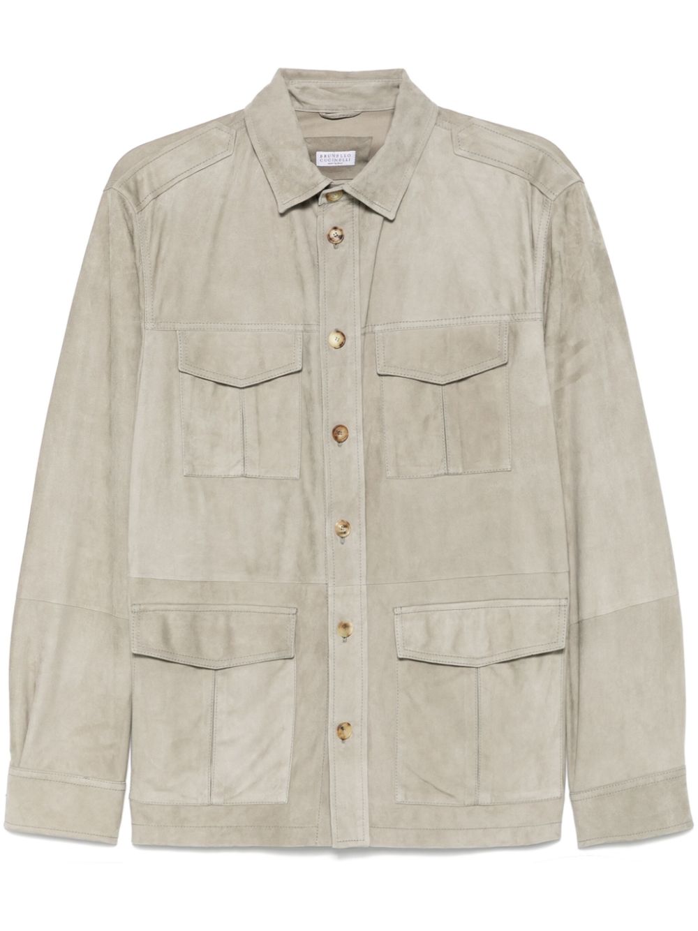 Brunello Cucinelli suede jacket - Grey