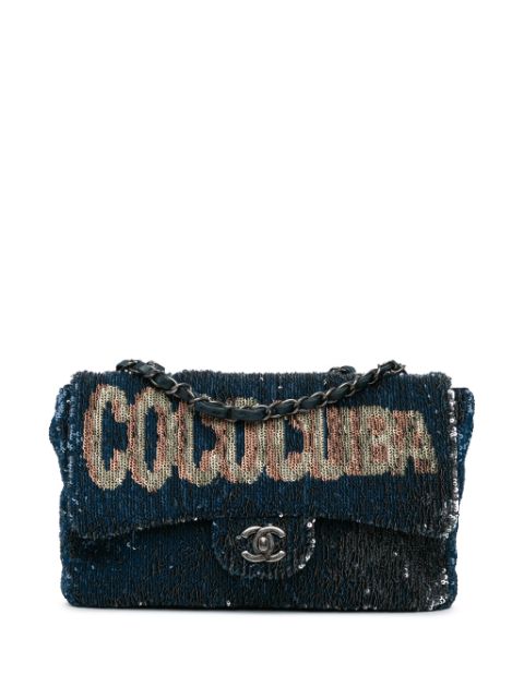 HOT SALE CHANEL 2016-2017 Paris-Cuba Medium Sequin Coco Cuba Flap shoulder bag Women