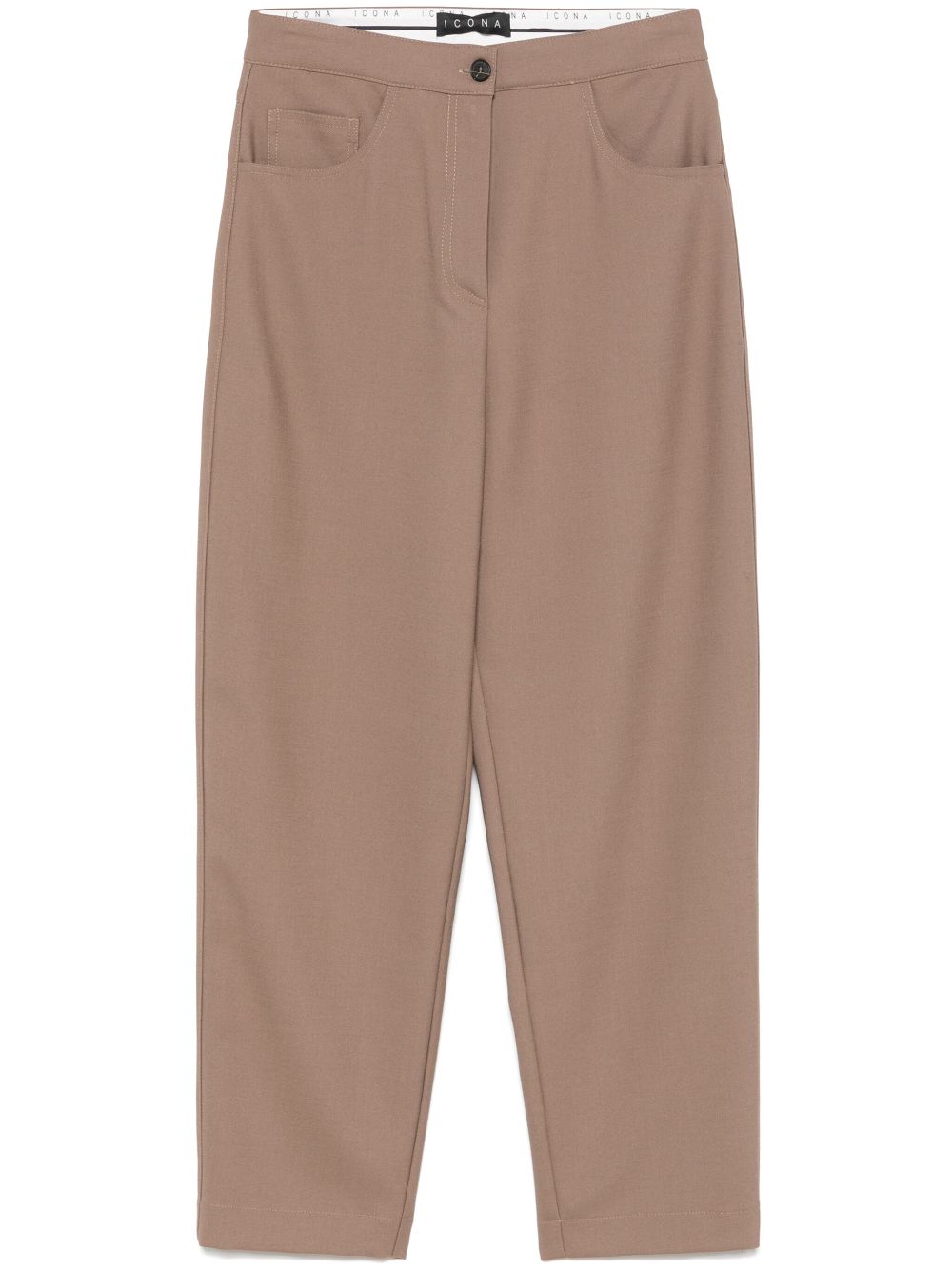 kaos straight-leg trousers - Brown