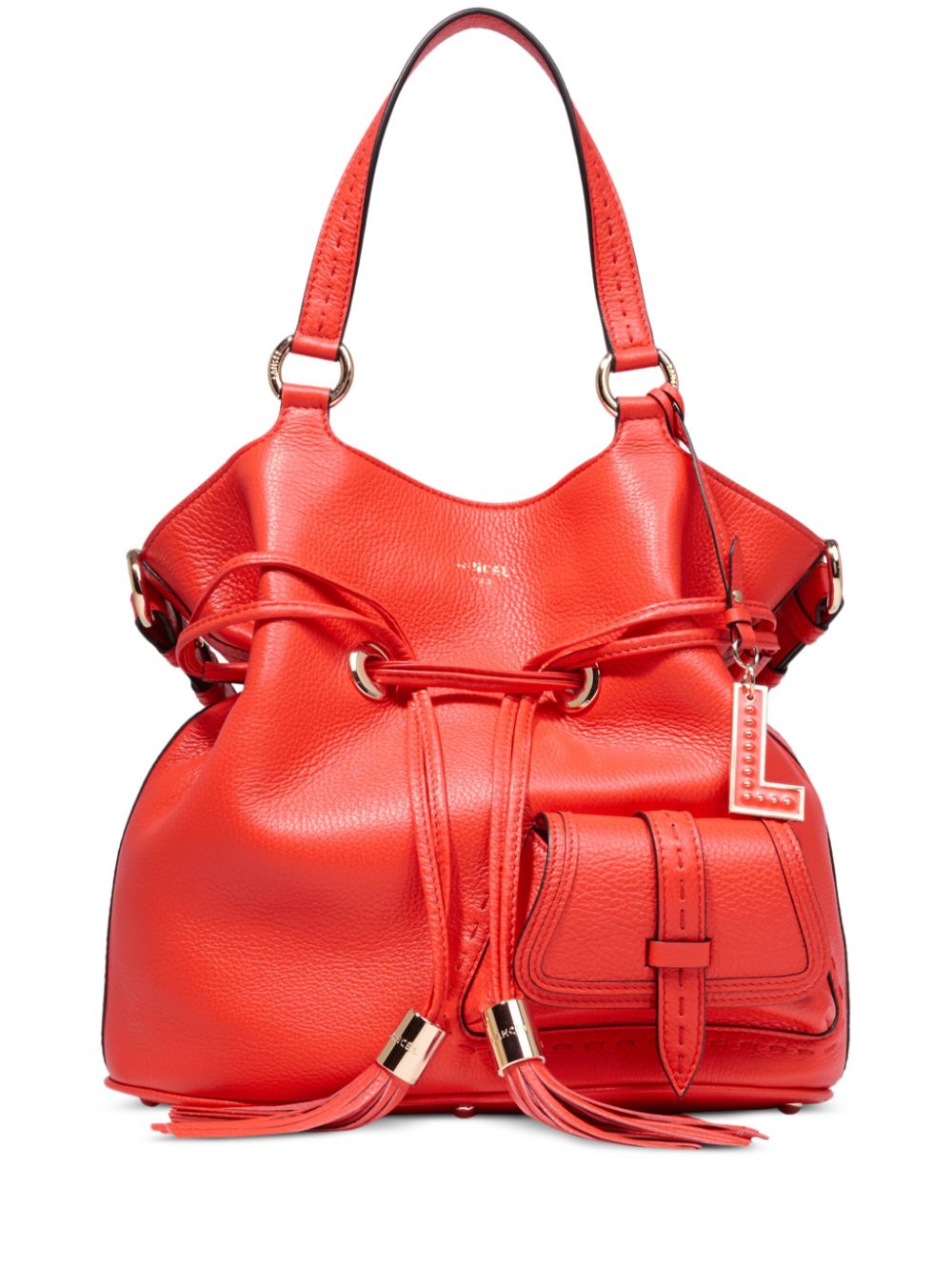 Lancel M Bucket Bag In Orange