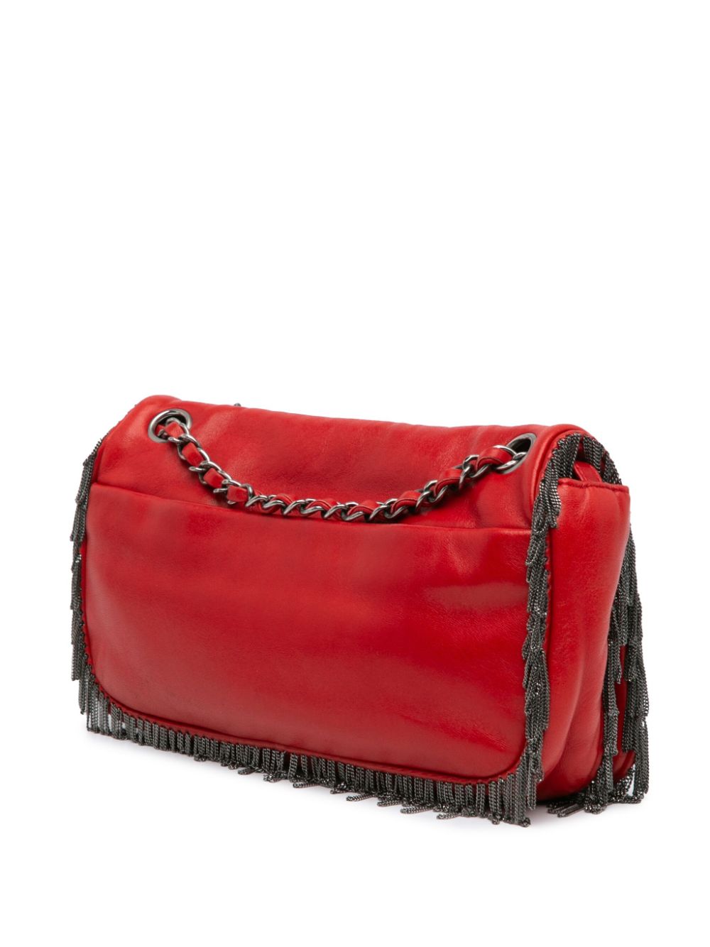 CHANEL 2006-2008 Small Lambskin Rock and Cabaret Fringe Chain CC Flap shoulder bag Women