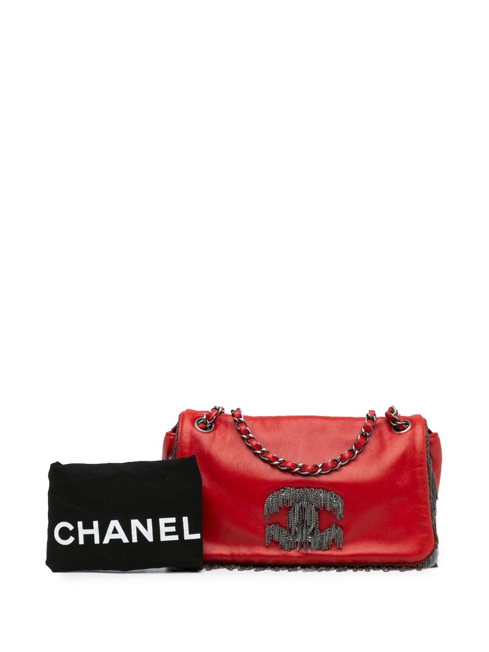 CHANEL 2006-2008 Small Lambskin Rock and Cabaret Fringe Chain CC Flap shoulder bag Women