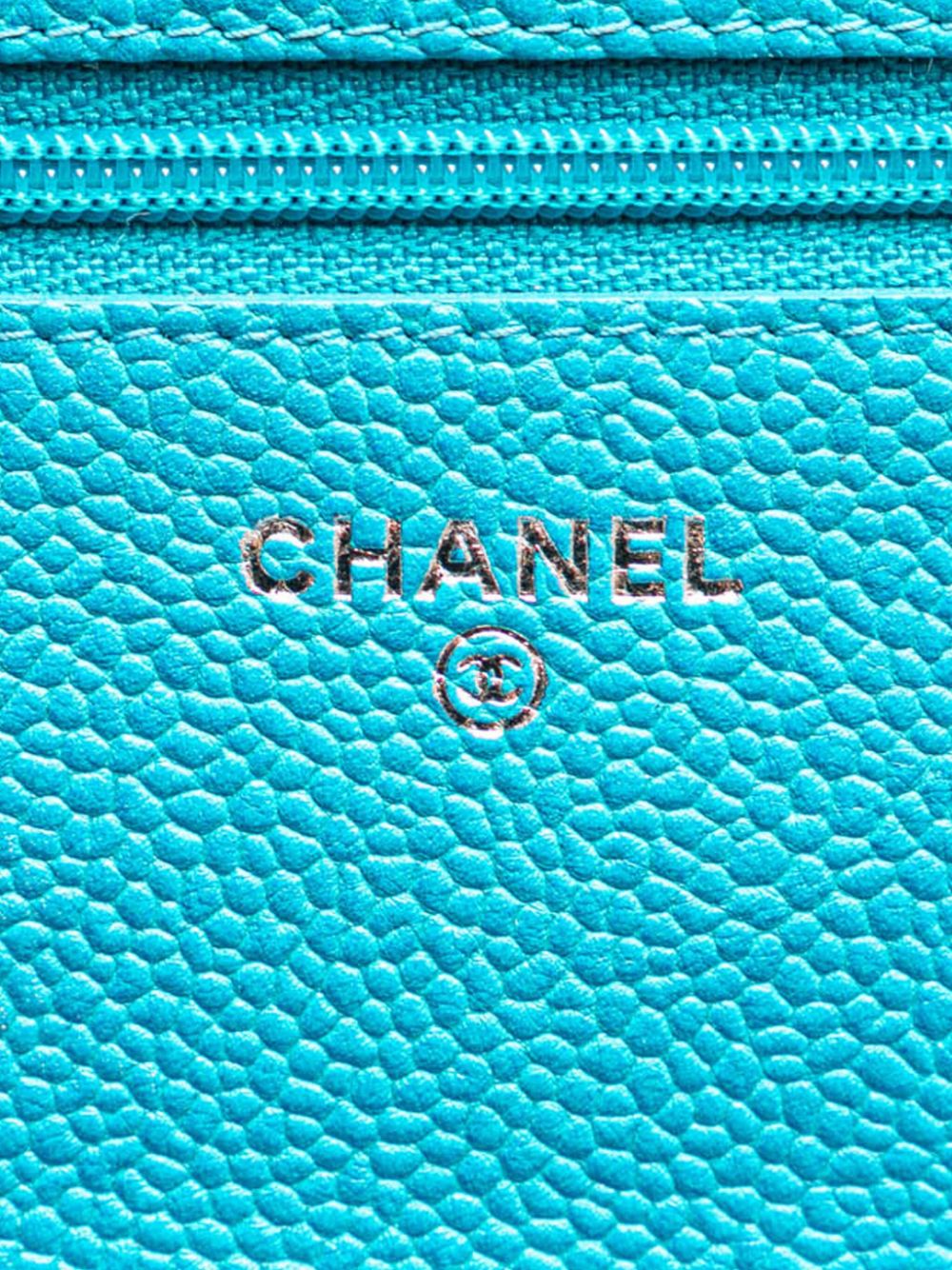 CHANEL 2012-2013 Caviar Bicolor CC Wallet On Chain crossbody bag Women