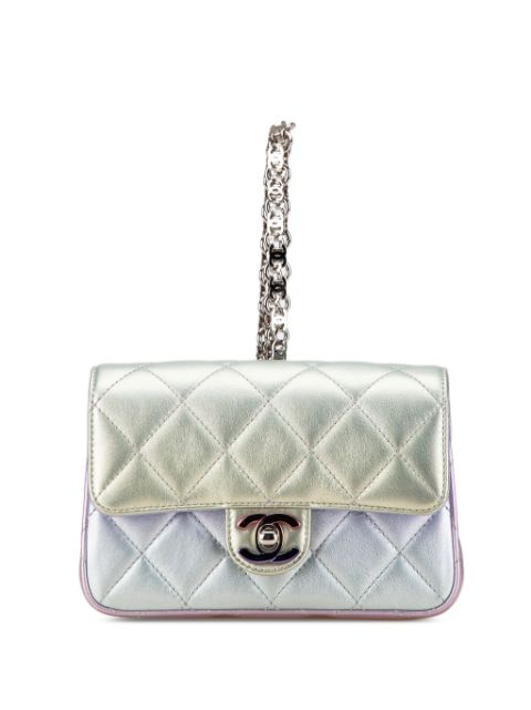 HOT SALE CHANEL 2021-2024 Quilted Gradient Metallic Calfskin Clutch handbag Women