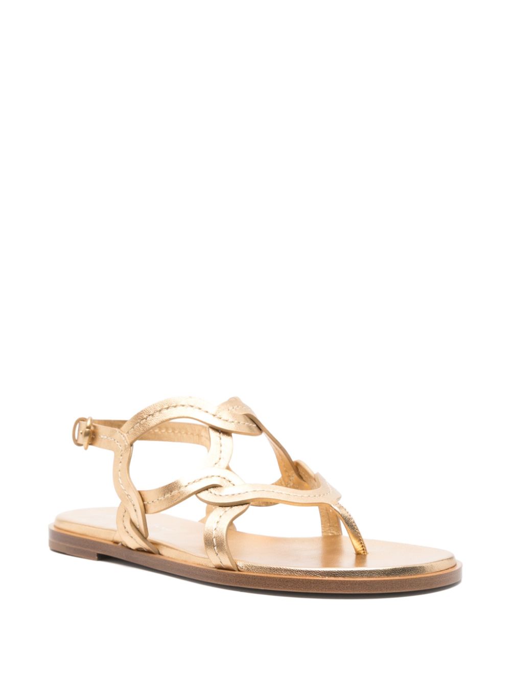 Gianvito Rossi Leren sandalen - Goud