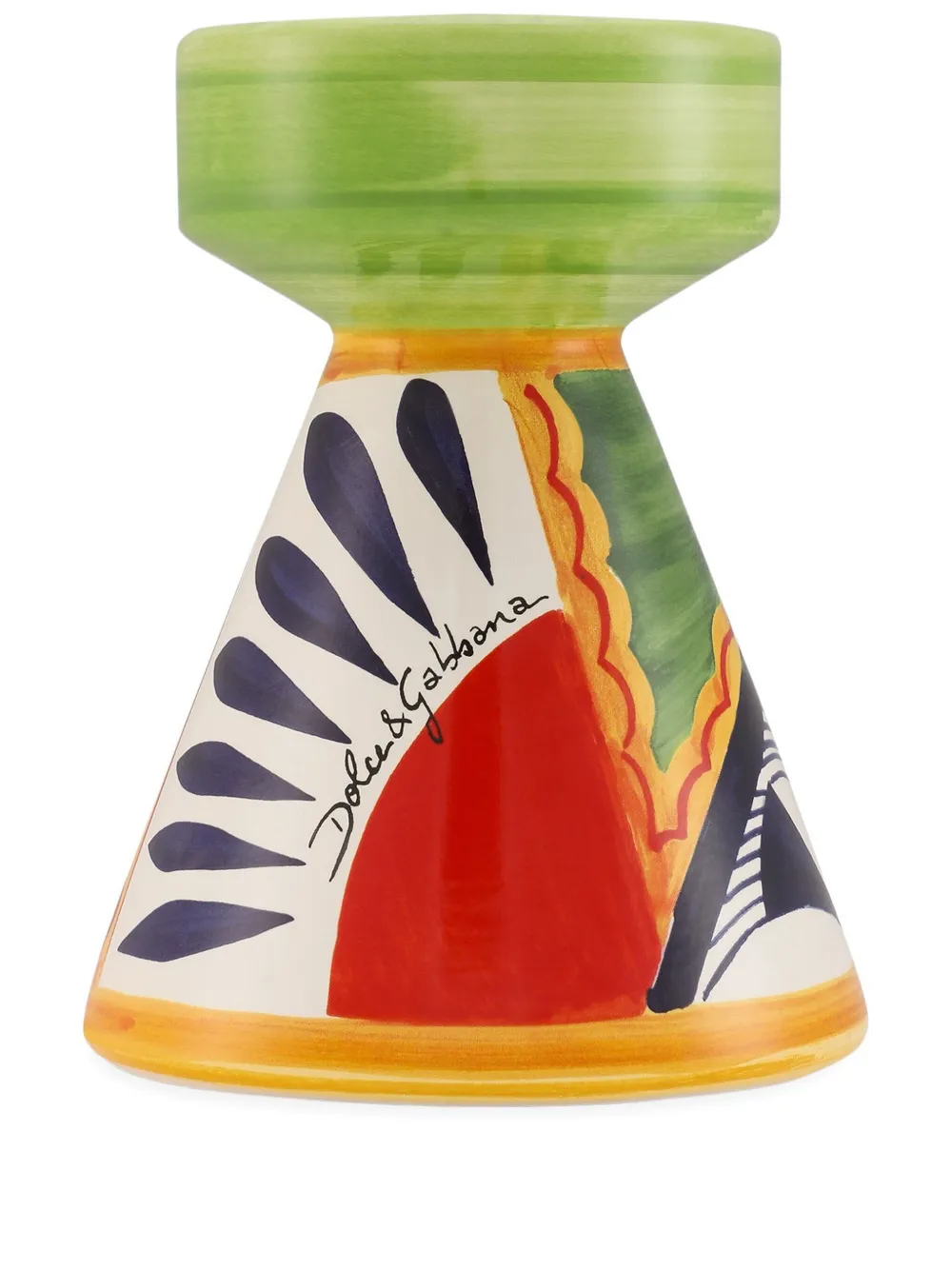 Dolce & Gabbana logo-print candle holder | Green | Image 1