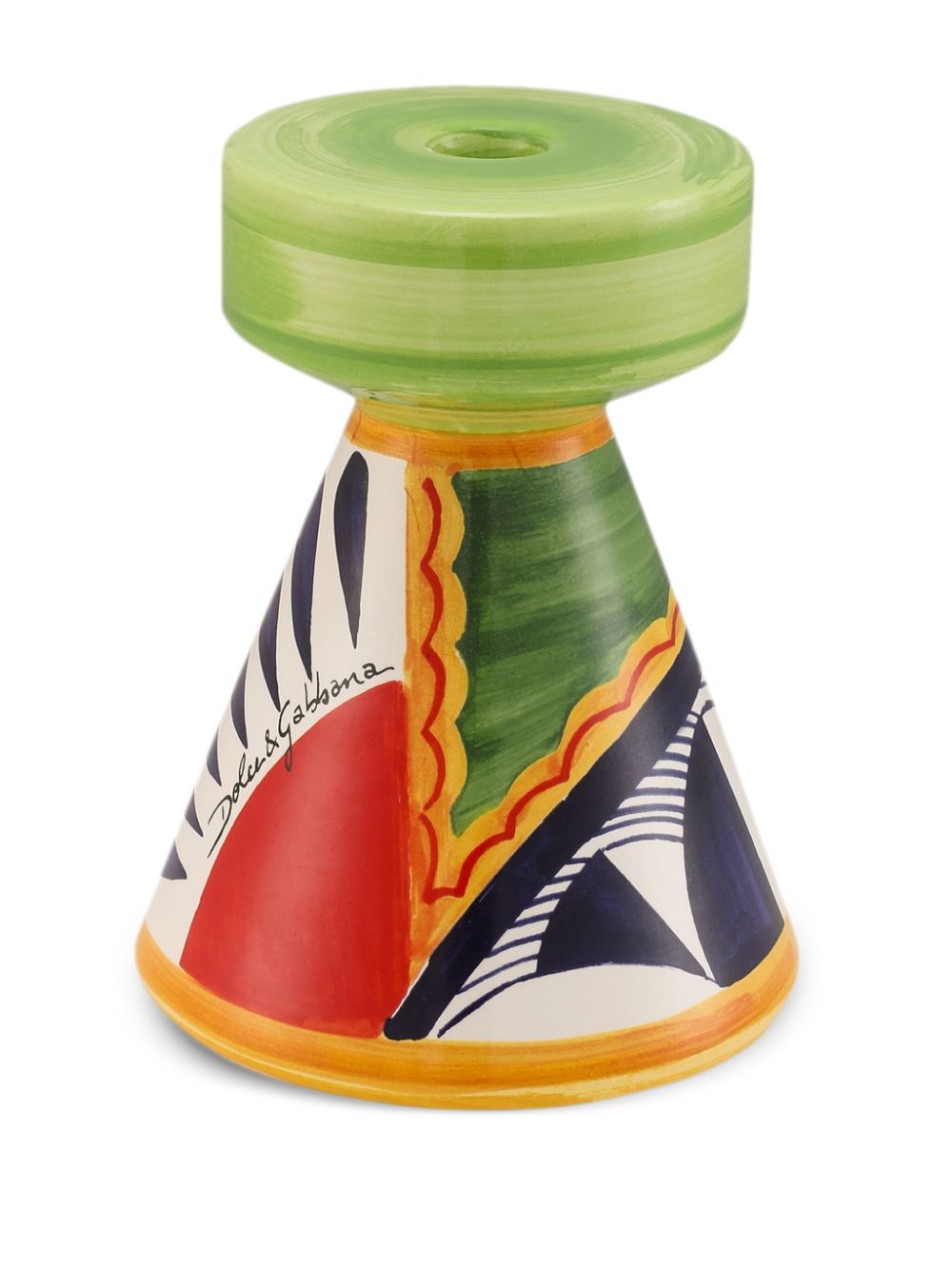 Dolce & Gabbana logo-print candle holder - Groen