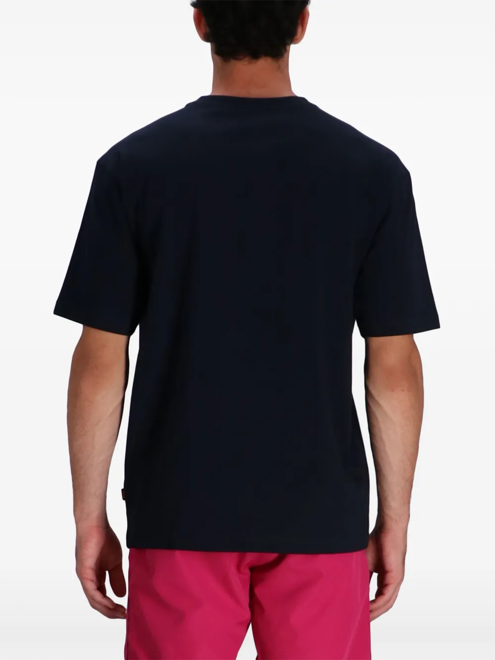 BOSS Katoenen T-shirt met grafische print Blauw