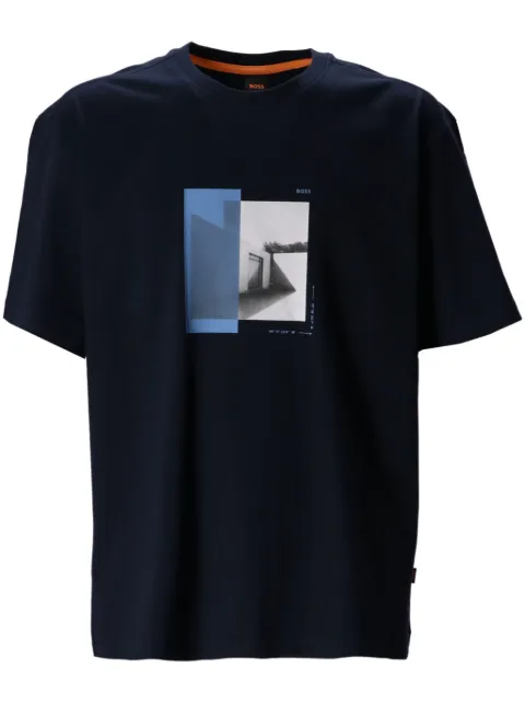 BOSS graphic-print cotton T-shirt