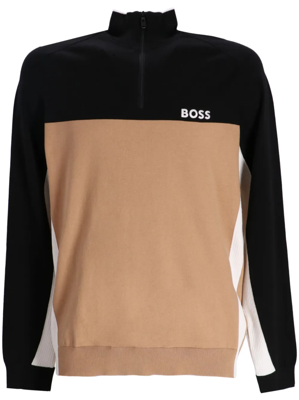 BOSS sudadera con diseño color block | negro | Image 1