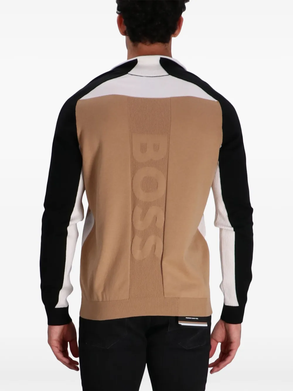 Hugo Boss Colour-block Sweatshirt In Black