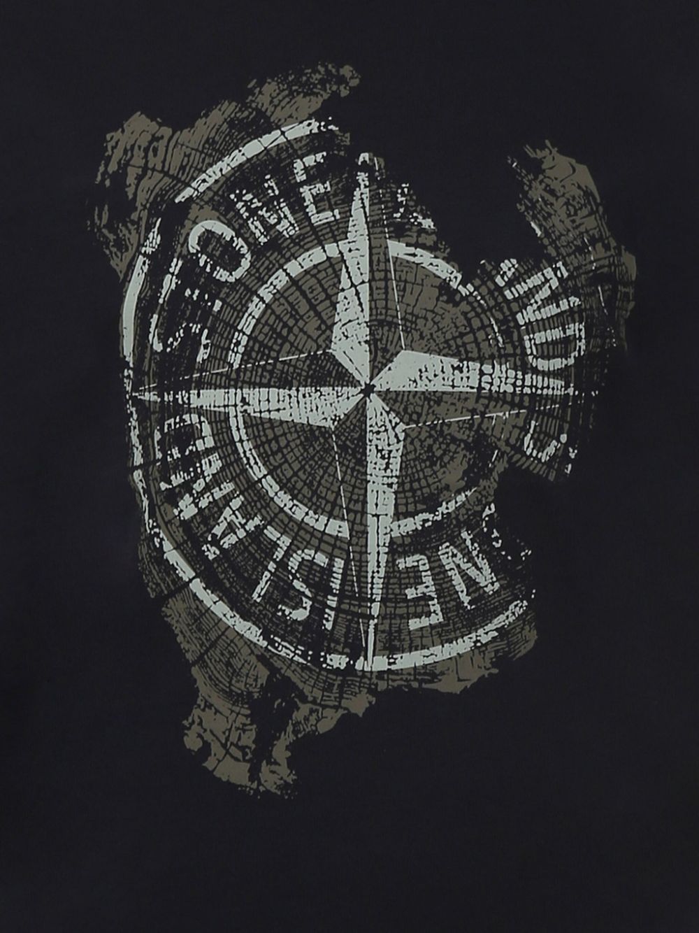 Stone Island Junior T-shirt met logoprint Zwart