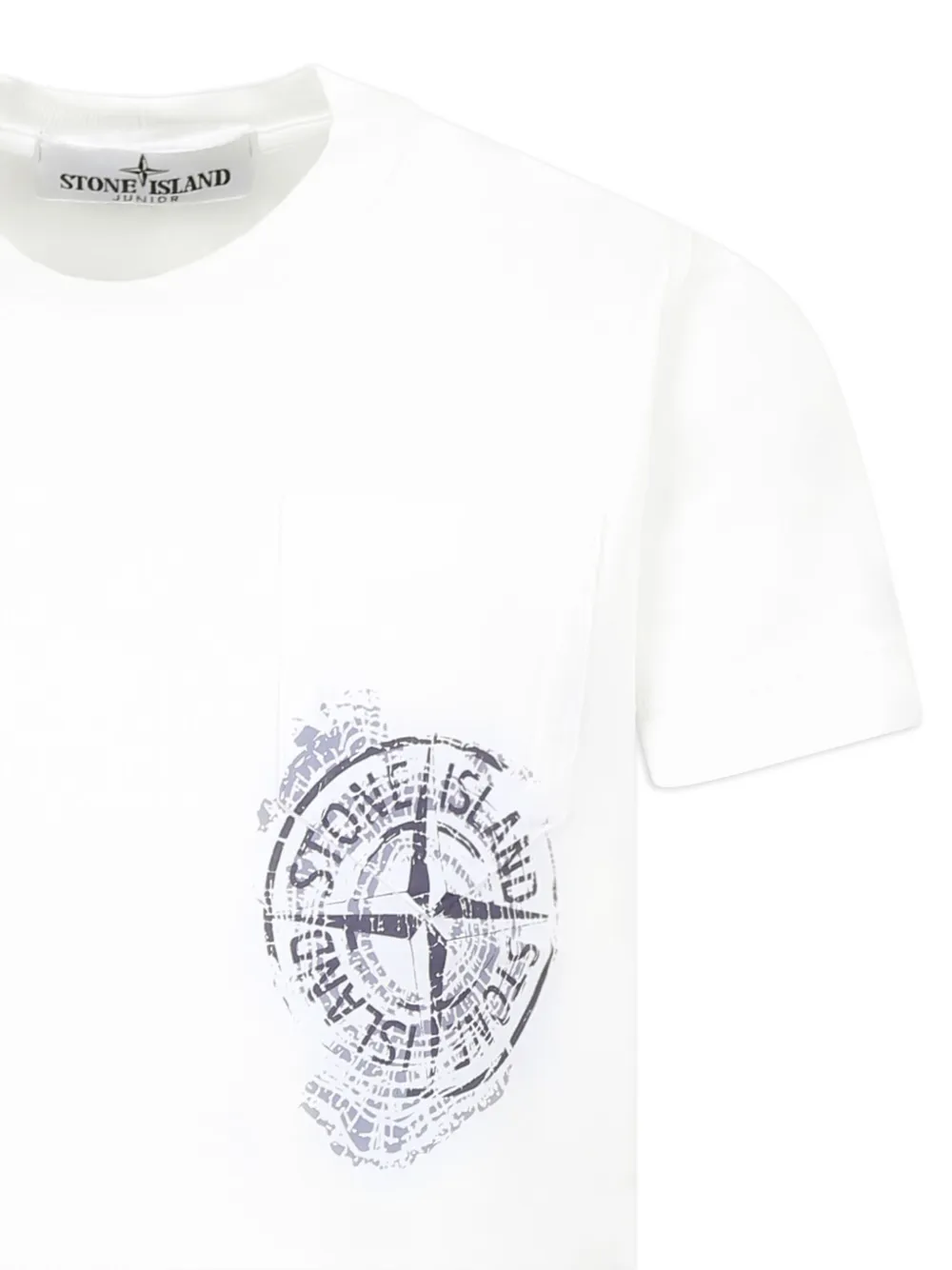 Stone Island Junior T-shirt met print Wit