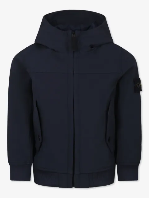 Stone Island Junior Compass-badge zip hoodie
