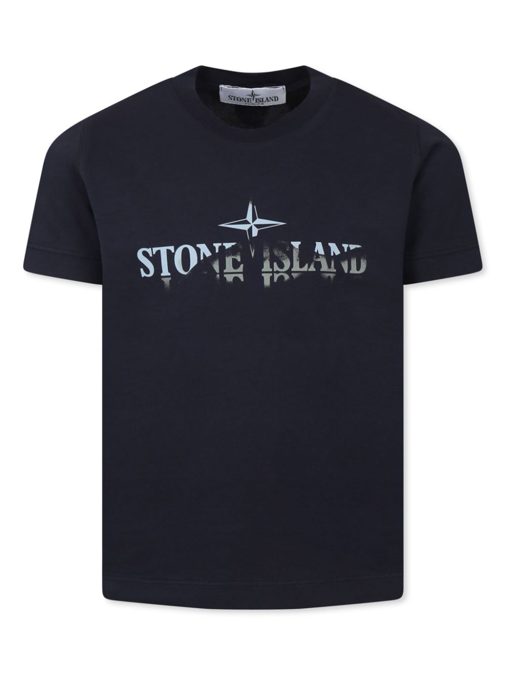 Stone Island Junior T-shirt met logoprint Blauw