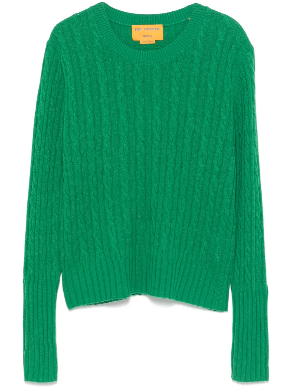 cable-knit sweater