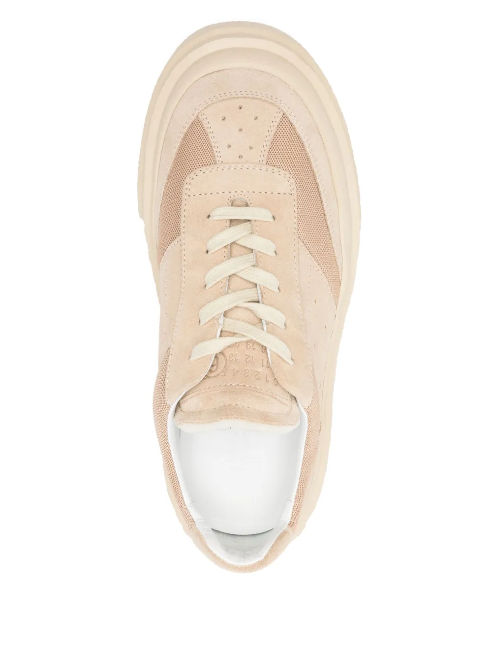 MM6 Maison Margiela suede-panelled sneakers Neutrals