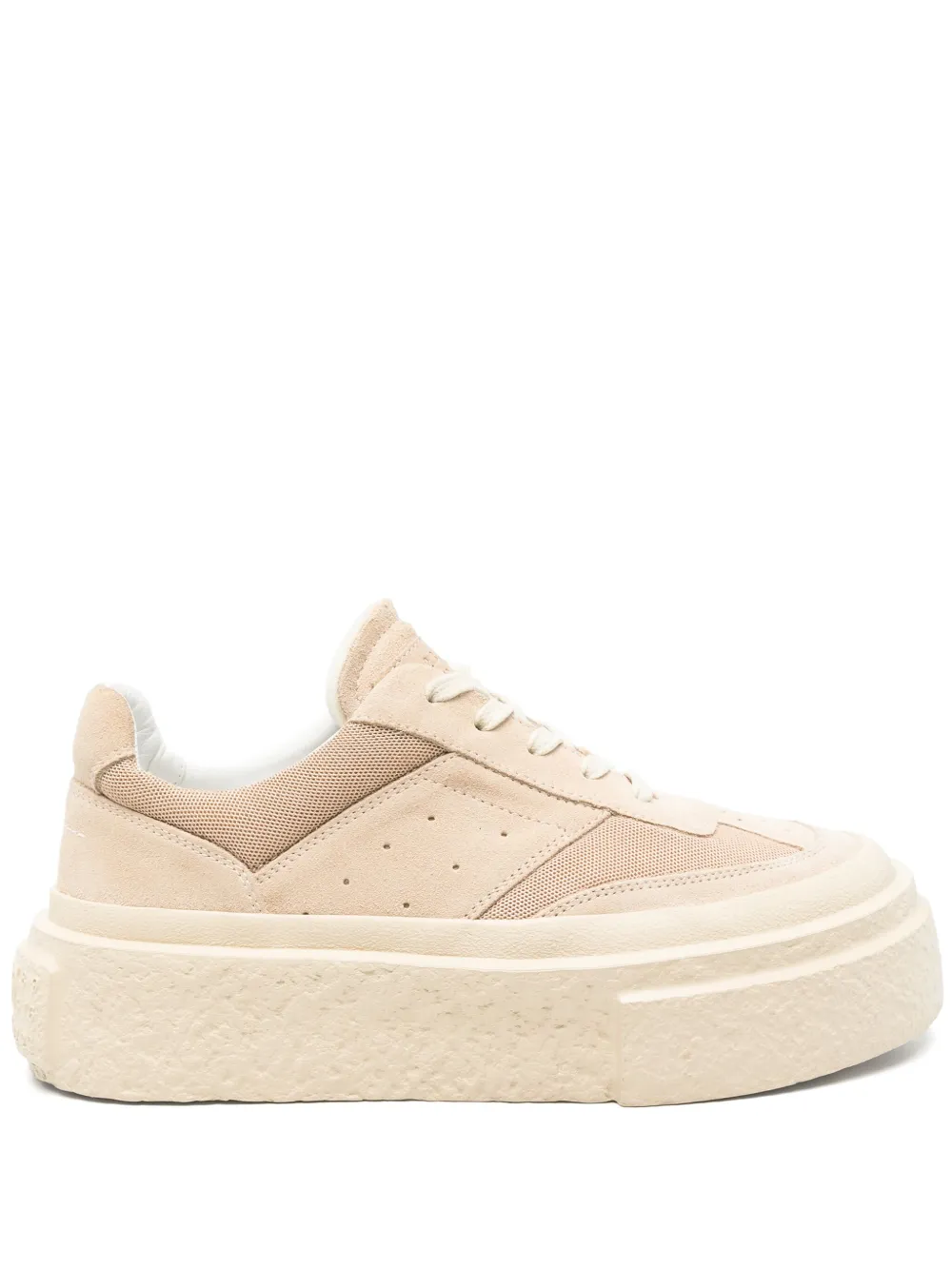 MM6 Maison Margiela suede-panelled sneakers Neutrals