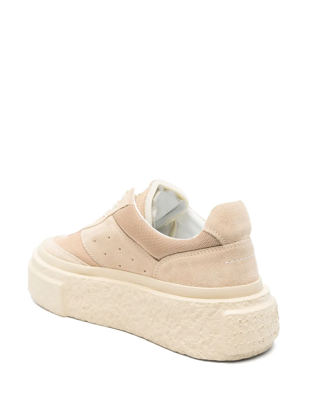 MM6 Maison Margiela suede-panelled sneakers Neutrals