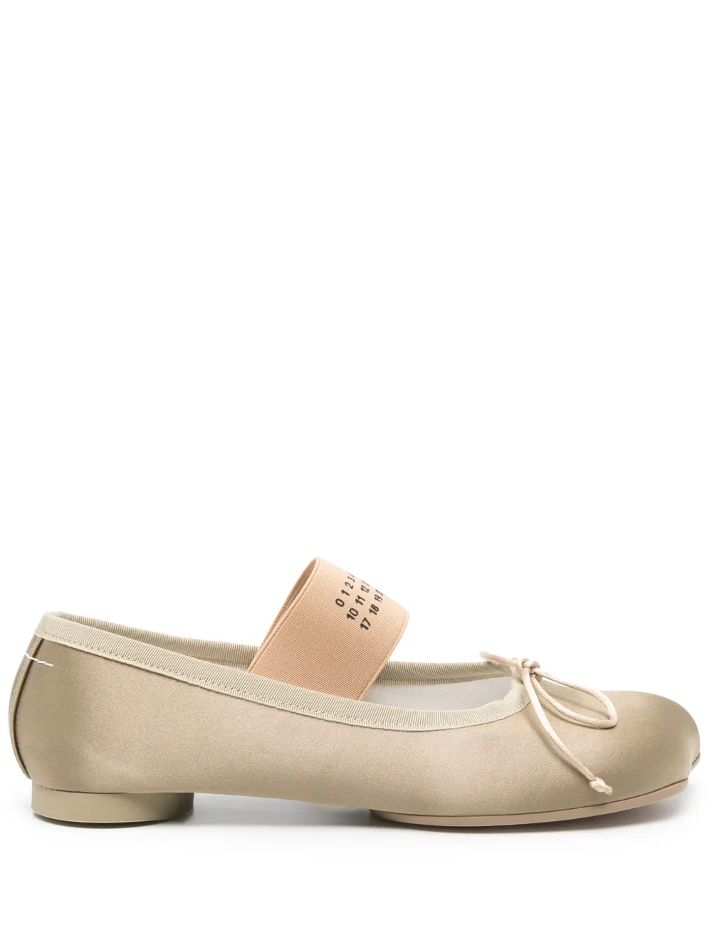 MM6 Maison Margiela Anatomic Numeric ballet flats Neutrals