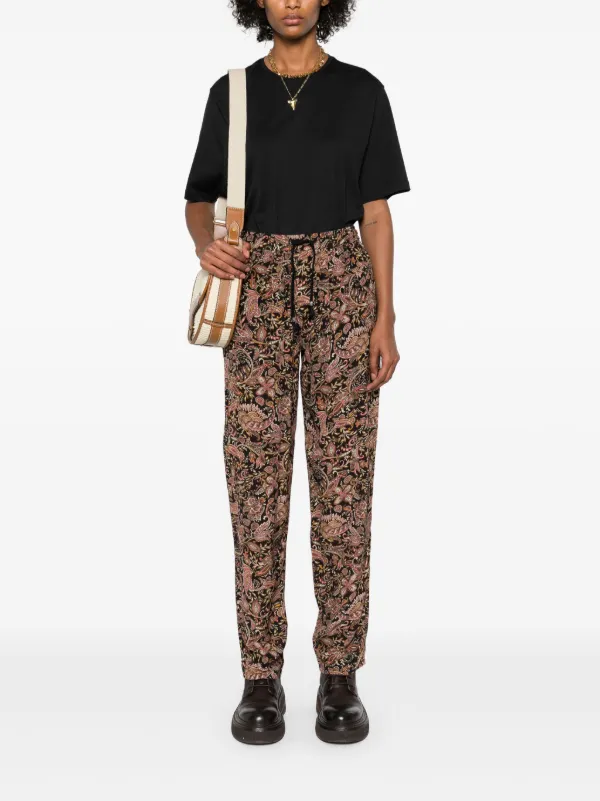 【Marant Etoile】 Zaheraプリントストレートパンツ MARANT ÉTOILE Zahera パンツ | ブラック | FARFETCH JP